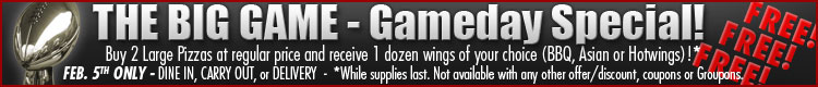 Fun House Pizza of Blue Springs - Big Game Wing Special