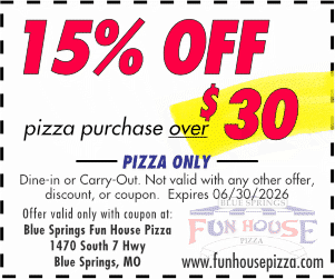 15% Off your pizza order over $30, June 2026